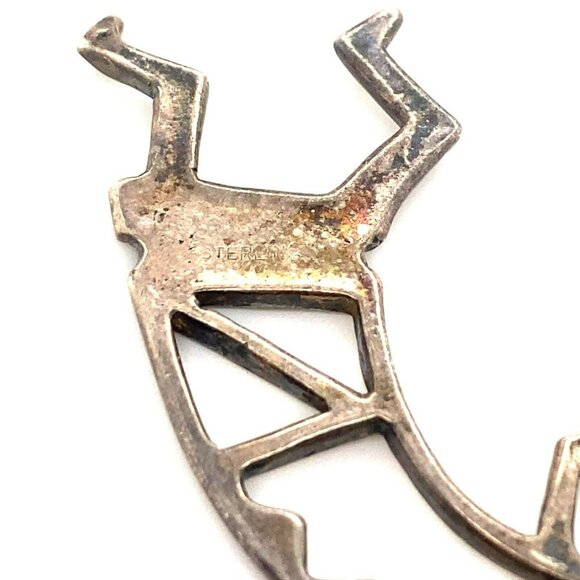 VTG Estate Sterling Silver Kokopelli Brooch Pin! 125 - Picture 8 of 8